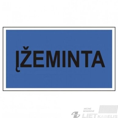 Ženklas "Įžeminta" (240x130 mm) Ženklas "Įžeminta" (240x130 mm)