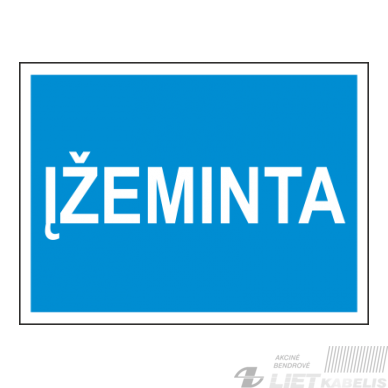 Ženklas "Įžeminta"(80x50) mm