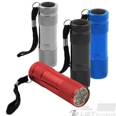 Žibintuvėlis 5LED metalas 1xR6