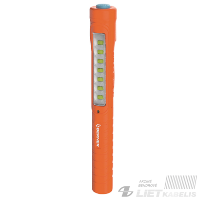 Žibintuvėlis 7+1 LED Micro USB, Berner