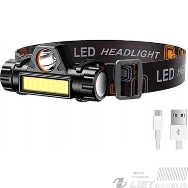 LED žiibintuvėlisant galvos 3W, 350lm, ABS+PC, IP65, LTC