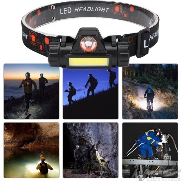 LED žiibintuvėlisant galvos 3W, 350lm, ABS+PC, IP65, LTC 1