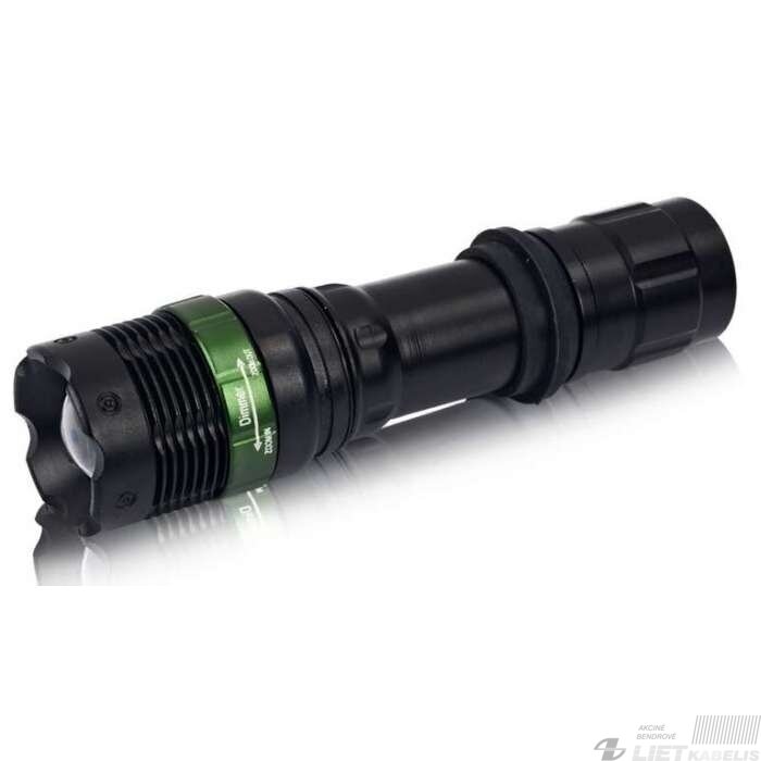 Žibintuvėlis LED metalinis XM-L T6 10W su ZOOM funkcija,230V,12-24V kroviklis +18650,rinkinys E-Smarter Žibintuvėlis LED metalinis XM-L T6 10W su ZOOM funkcija,230V,12-24V kroviklis +18650,rinkinys E-Smarter